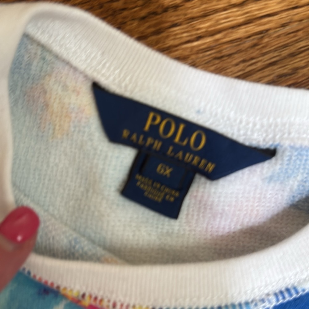 Polo Ralph Lauren crewneck girls floral sweatshirt size 6X NWOT - Picture 6 of 8